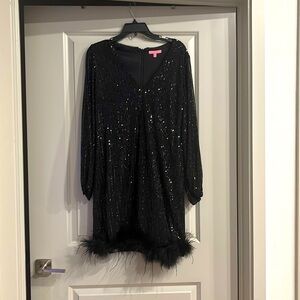 L.D.T. Black Cocktail Dress Size 8
